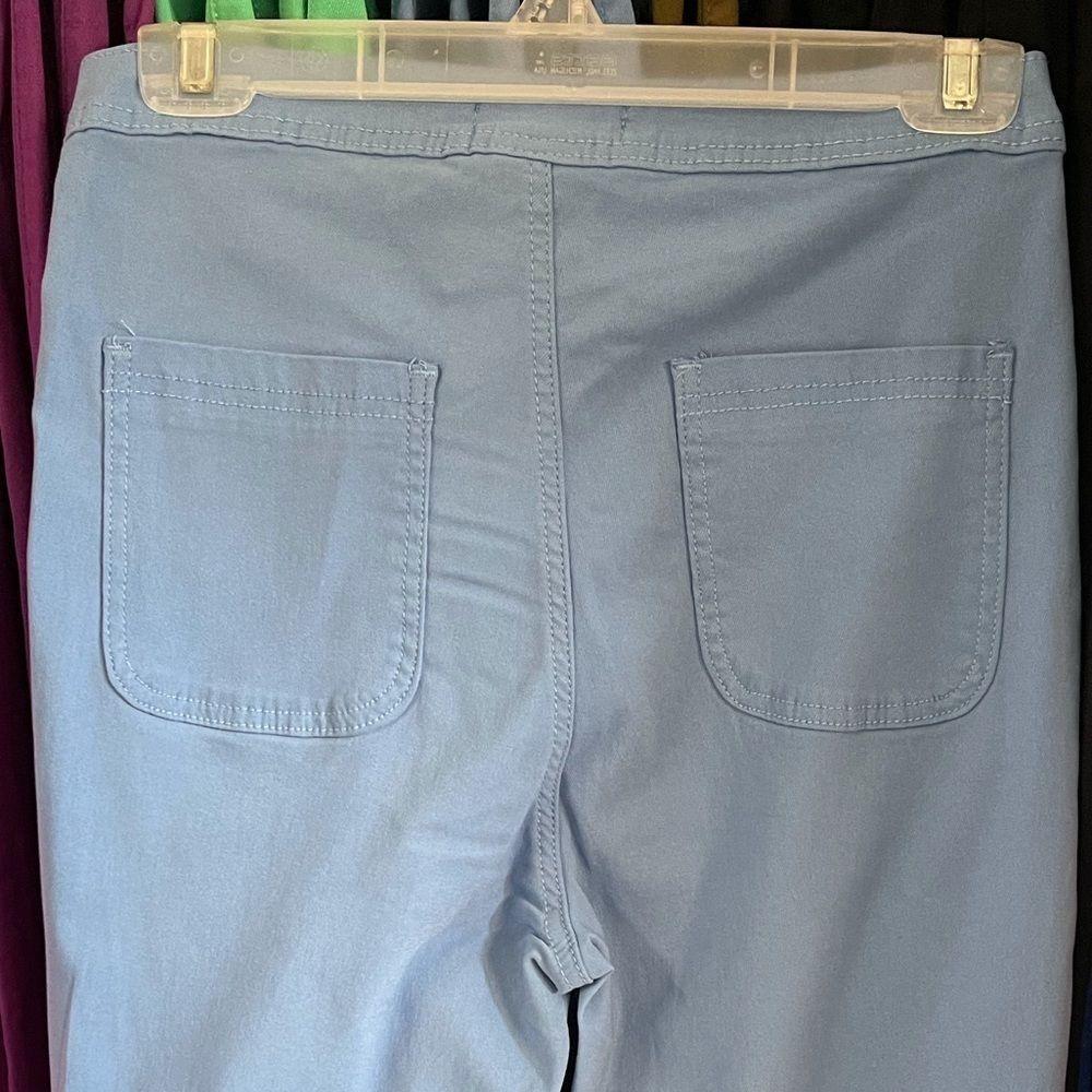 Blue Pastel Bell Bottom Jeans / S-XL / 34” Inseam - Picture 3 of 4